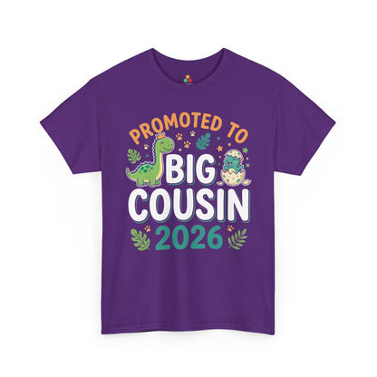 Promoted to Big Cousin 2026 Funny Family Announcement Unisex T-shirt | TEEZOCA 