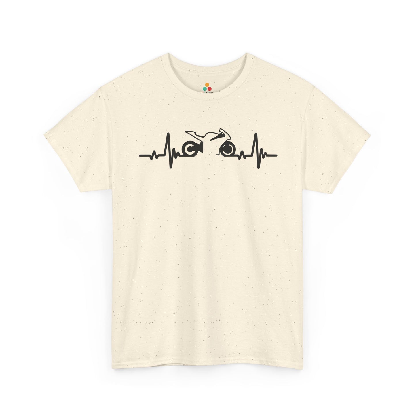 Minimalist Motorcycle Heartbeat Graphic Unisex T-shirt | TEEZOCA 