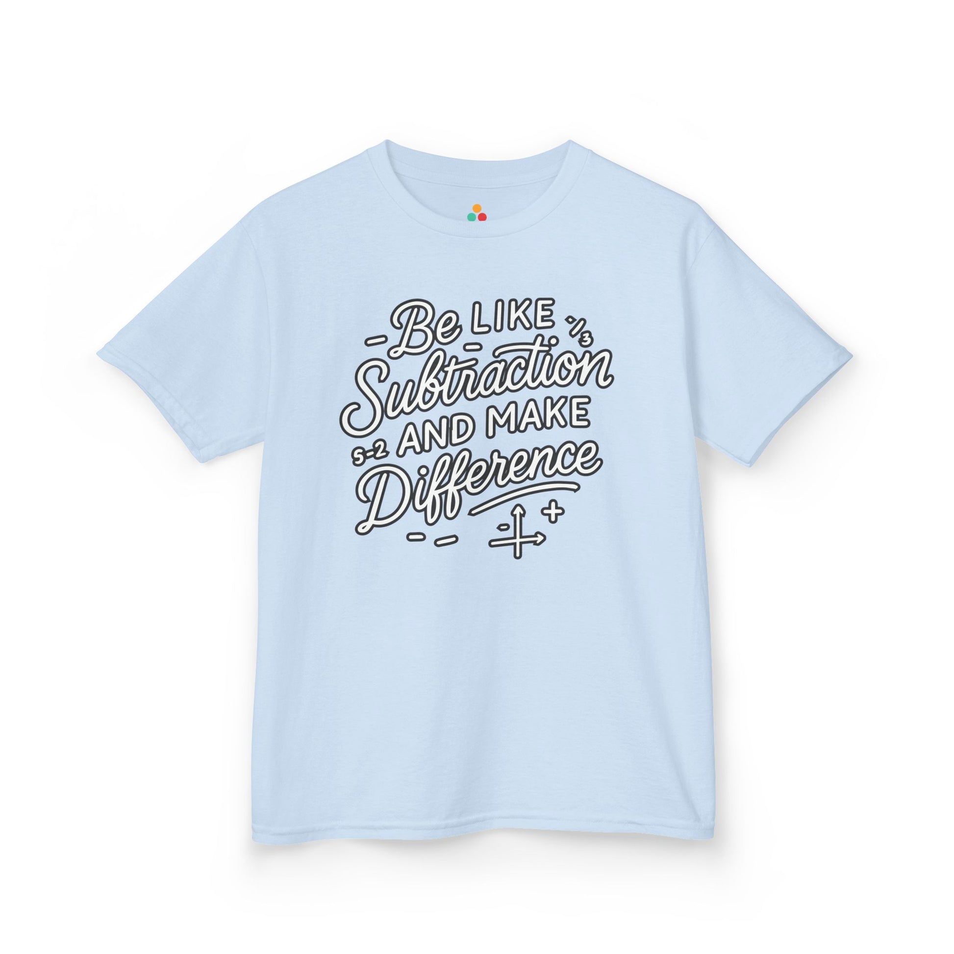 TEEZOCA black and white subtraction quote Kids T-shirt Be Like Subtraction And Make A Difference Kids T-shirt | TEEZOCA 