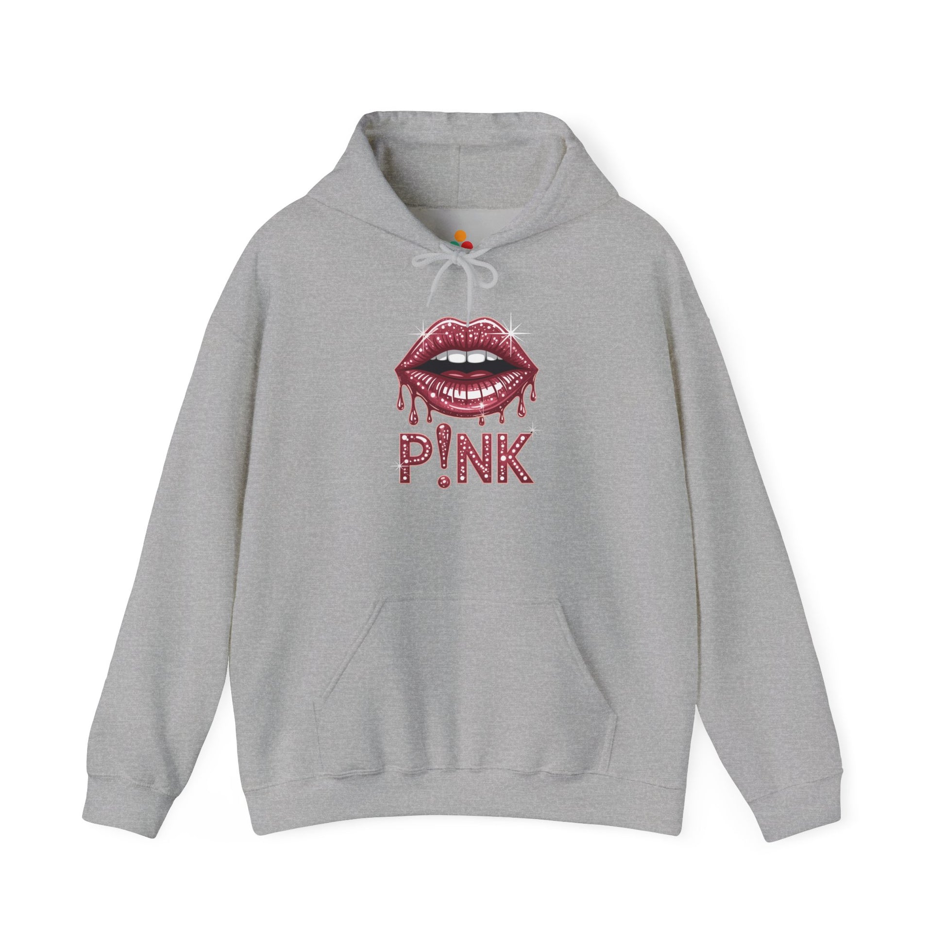 TEEZOCA bold dripping lips Heavy Blend Hoodie statement streetwear
