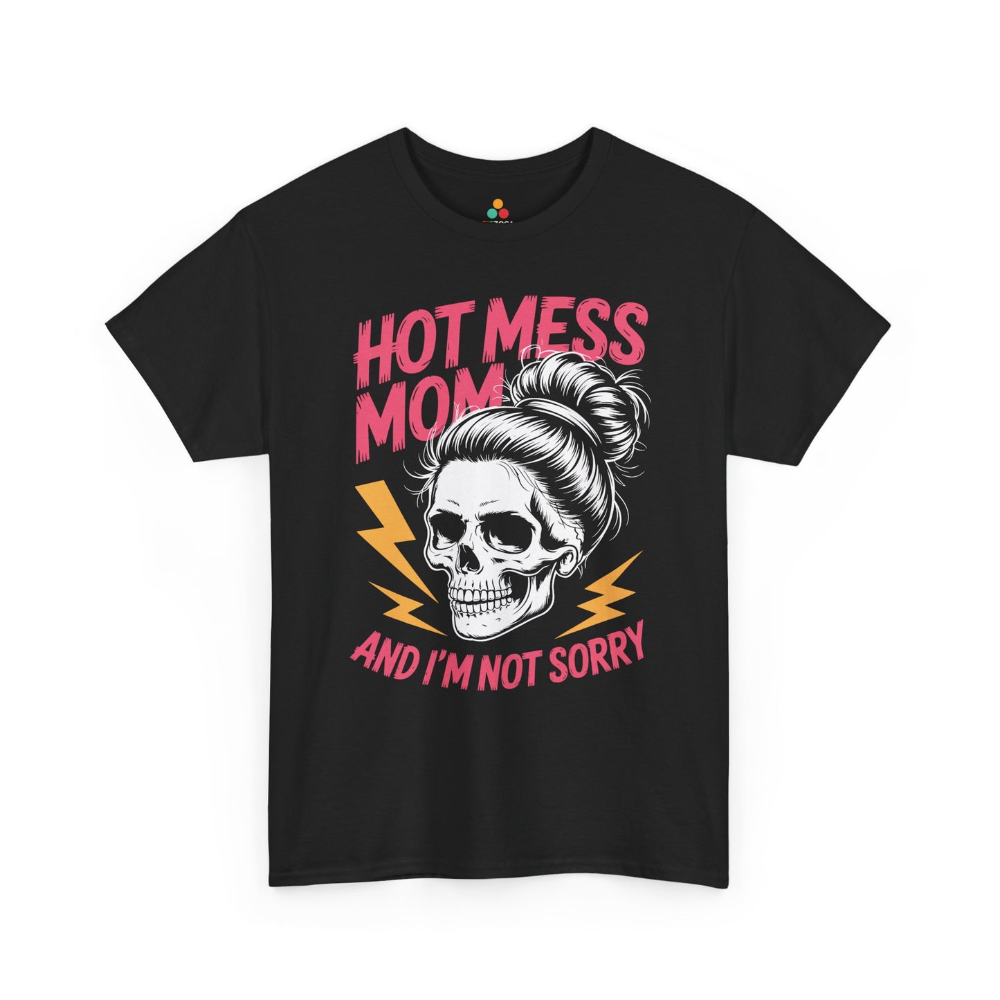 Hot Mess Mom Women's T-shirt Bold Funny Mom Life Mother's Day Gift | TEEZOCA 