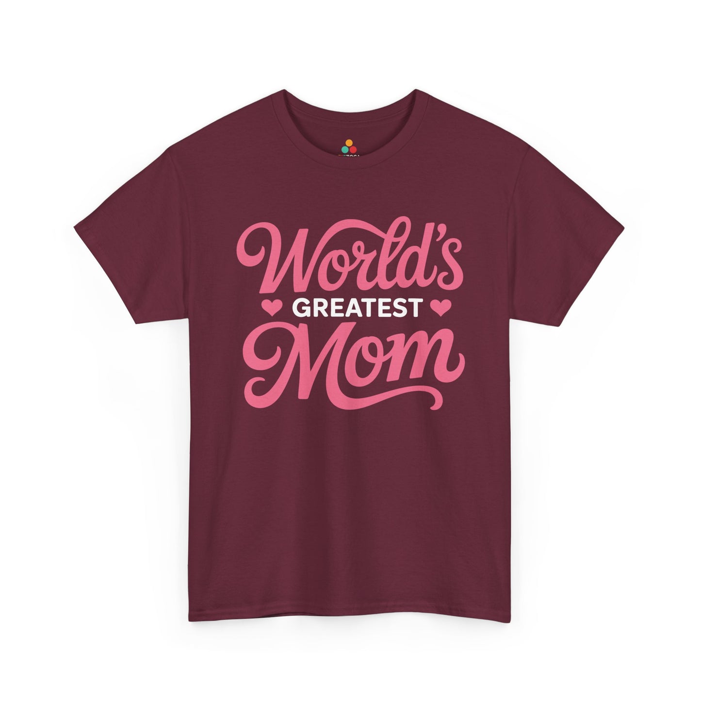 World’s Greatest Mom Women's T-shirt Mother's Day Gift Pink Script | TEEZOCA 