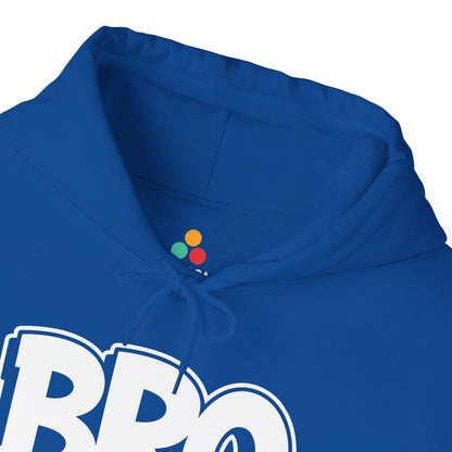 BRO Bold Typography Graphic Unisex Heavy Blend Hoodie | TEEZOCA - TEEZOCA bold word graphic Unisex Heavy Blend Hoodie for everyday outfits