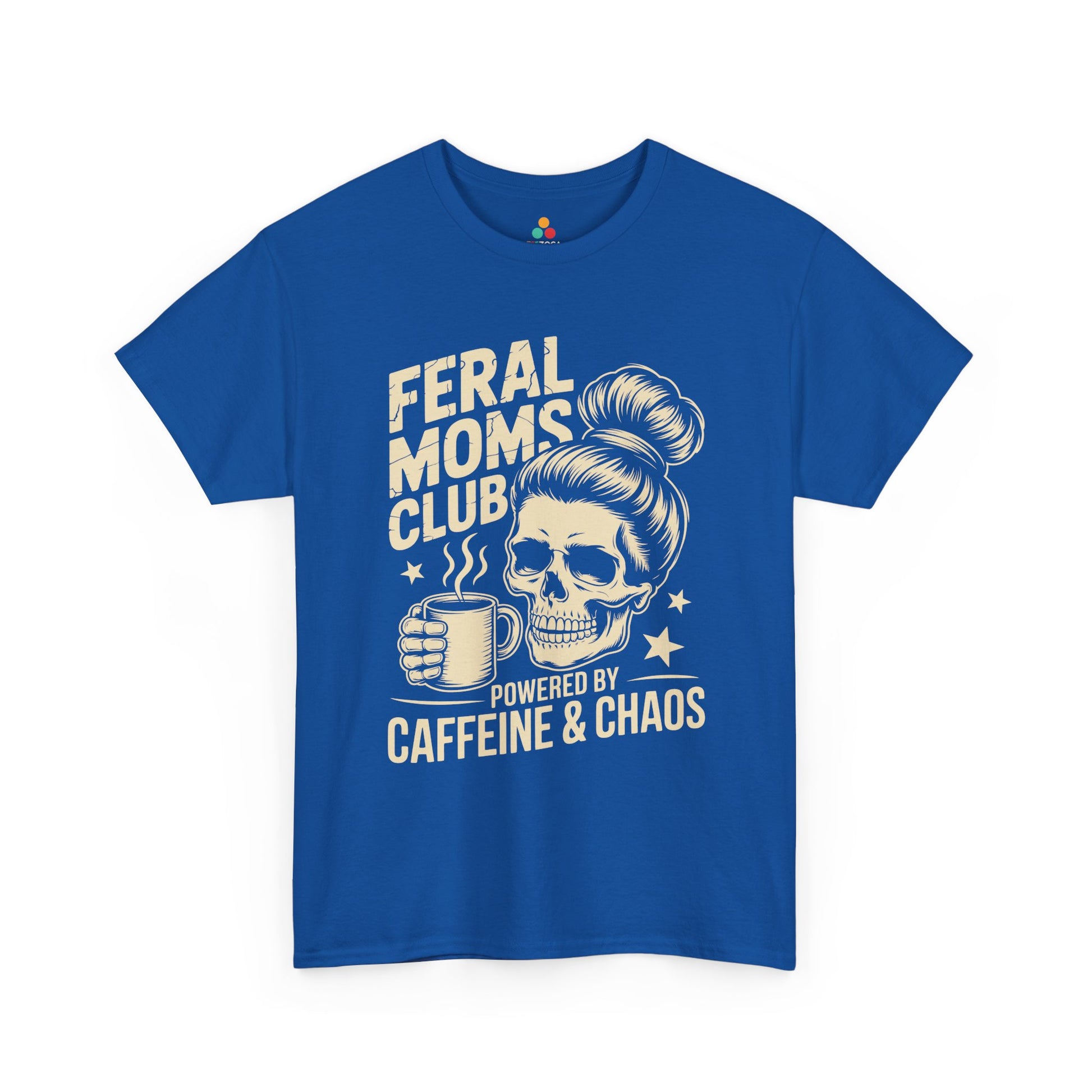 Feral Moms Club Women's T-shirt Funny Coffee Mom Mother's Day Gift | TEEZOCA 