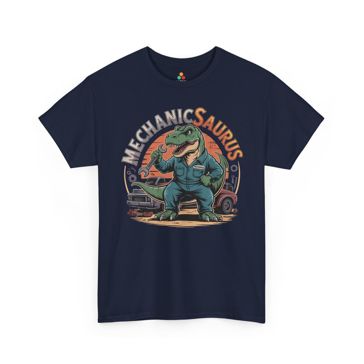 Mechanicsaurus Funny Mechanic Dinosaur Unisex T-shirt | TEEZOCA 