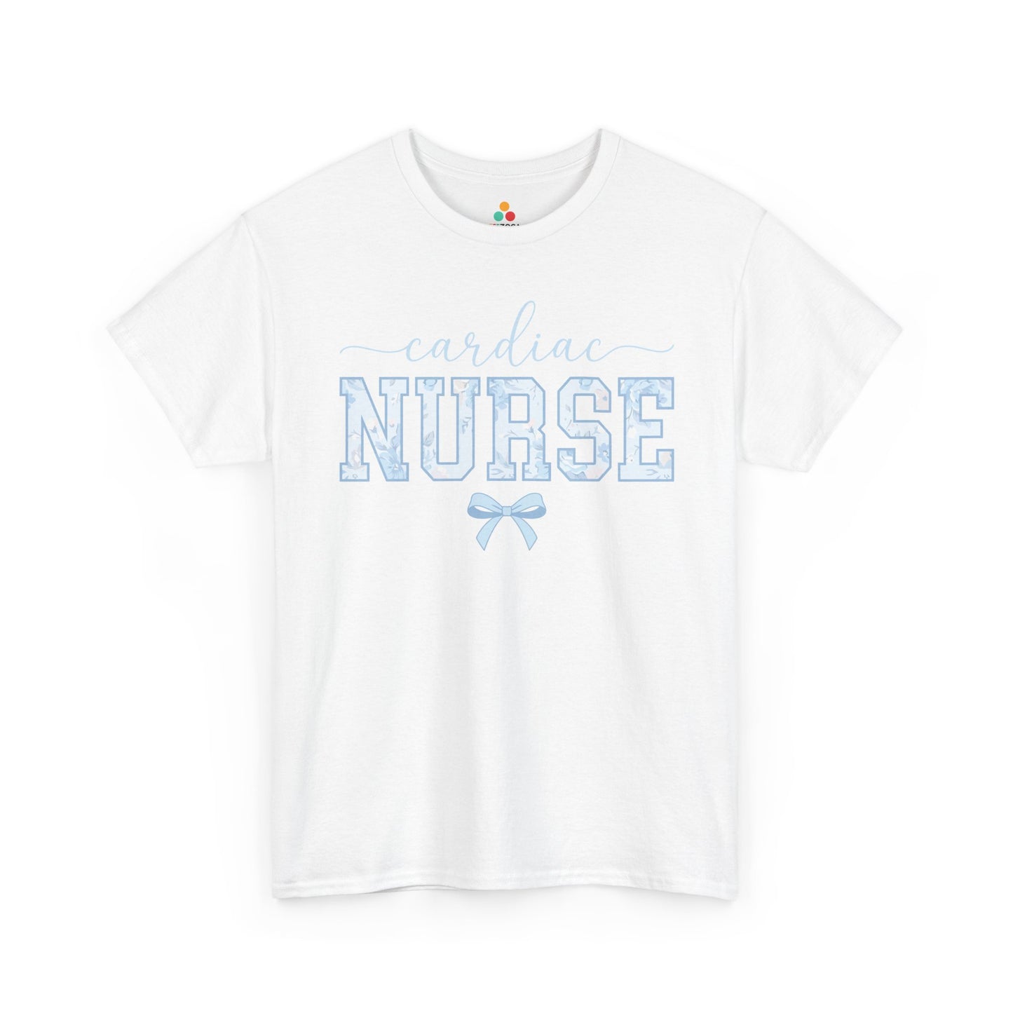 Cardiac Nurse Floral Aesthetic Unisex T-shirt Gift for Nurses | TEEZOCA 