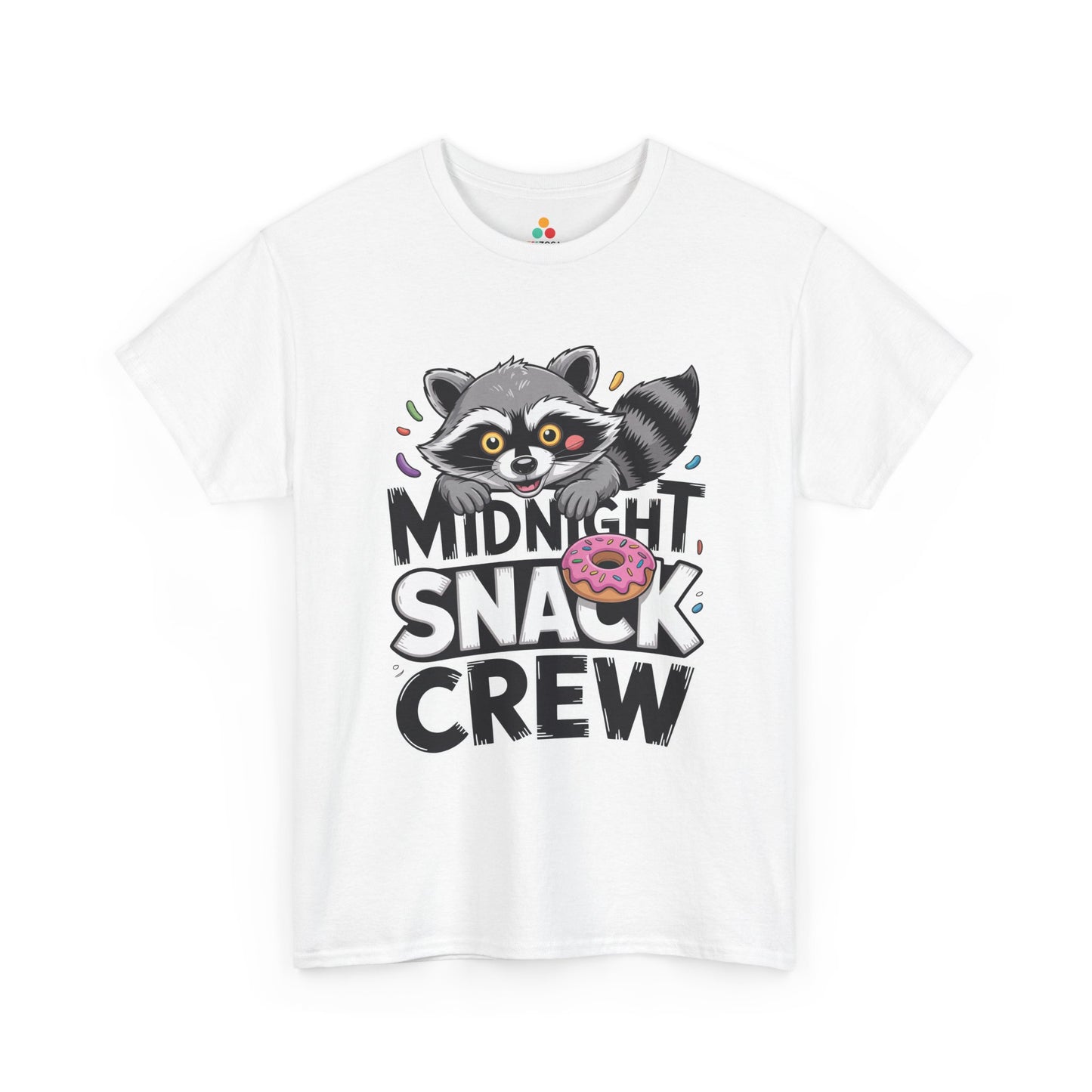 Midnight Snack Crew Raccoon Donut Funny Unisex T-shirt Cute Meme | TEEZOCA 