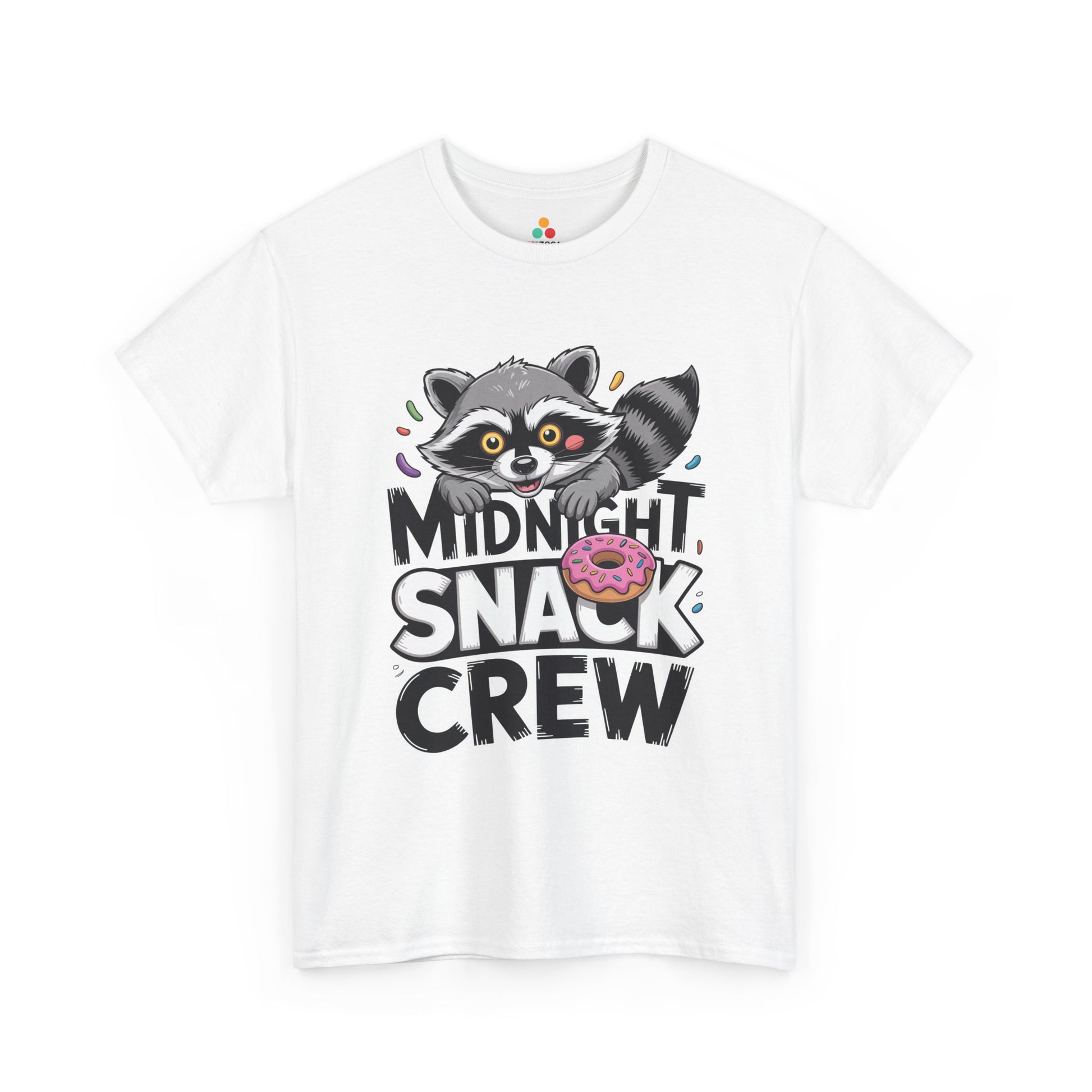 Midnight Snack Crew Raccoon Donut Funny Unisex T-shirt Cute Meme | TEEZOCA 