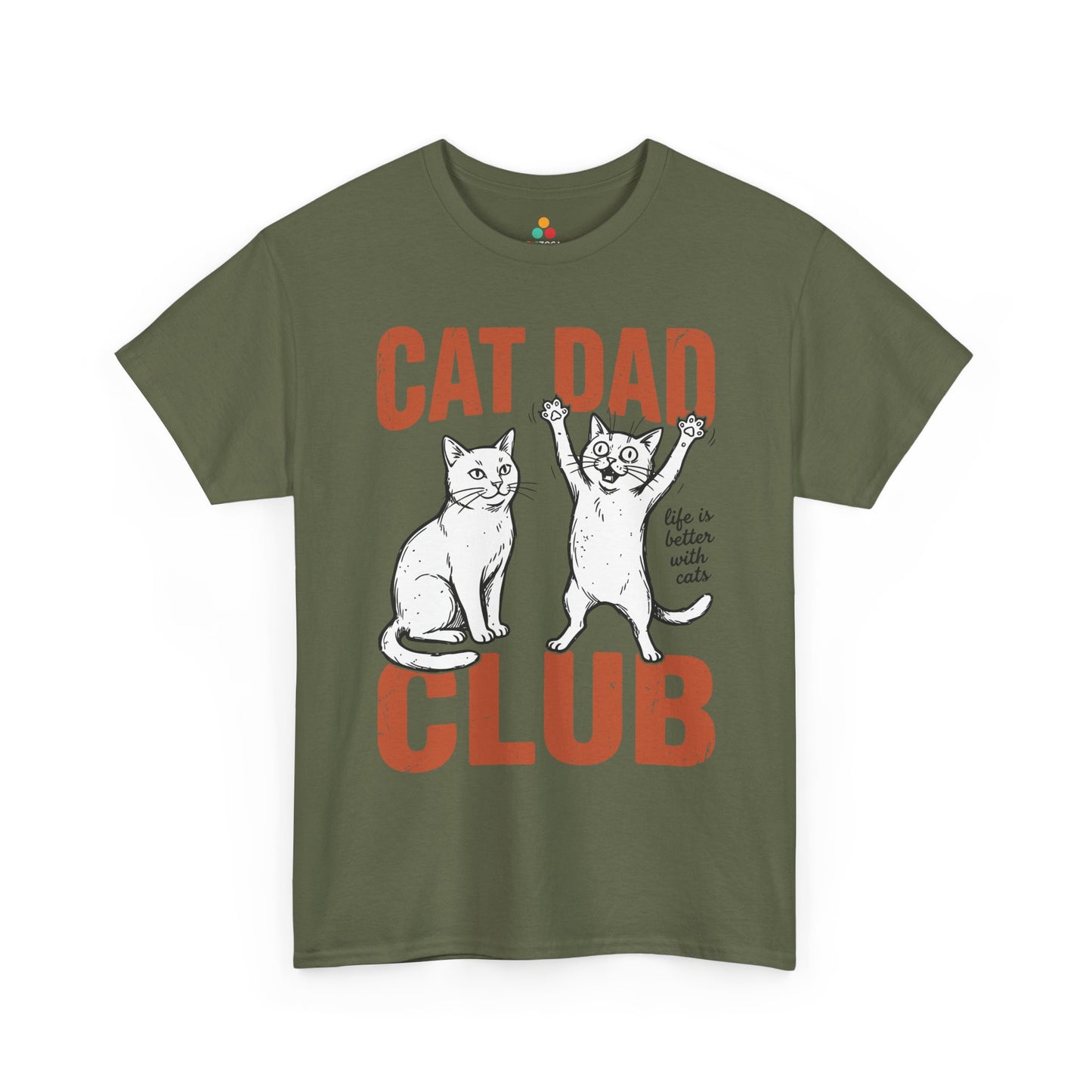 Cat Dad Club Shirt Funny Cat Lover Unisex T-shirt Gift Idea | TEEZOCA 