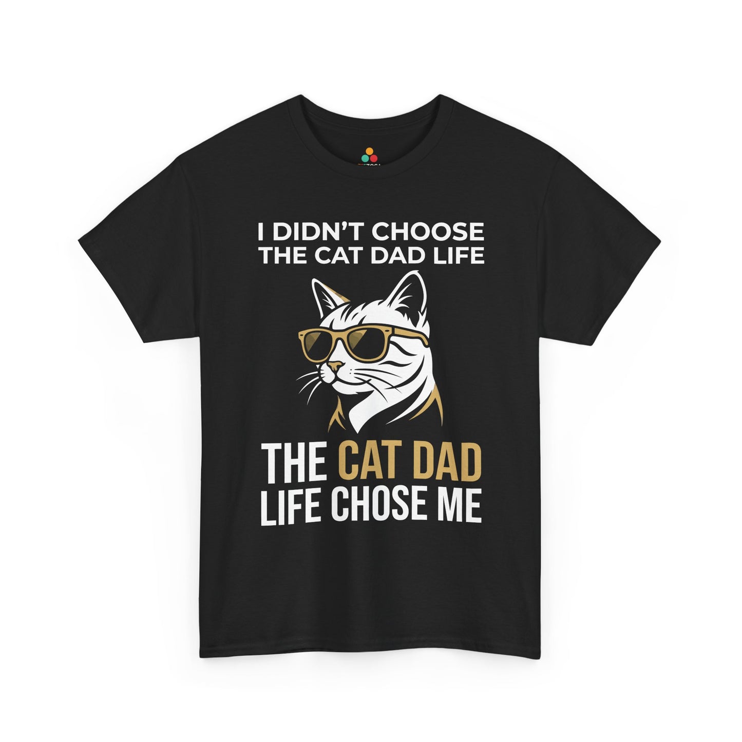 Funny Cat Dad Life Quote Graphic Unisex T-shirt Gift for Cat Lovers | TEEZOCA 