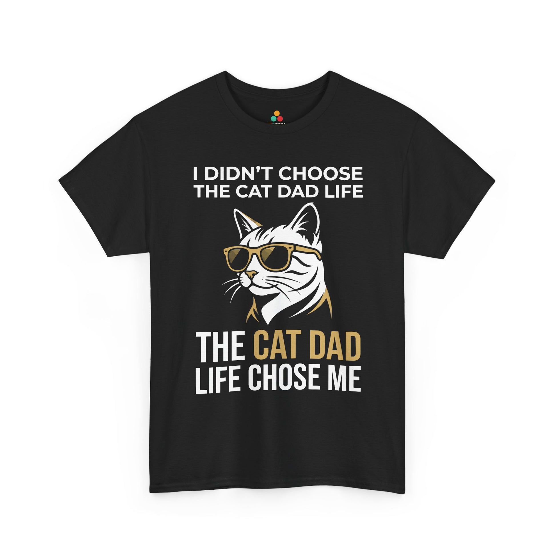 Funny Cat Dad Life Quote Graphic Unisex T-shirt Gift for Cat Lovers | TEEZOCA 