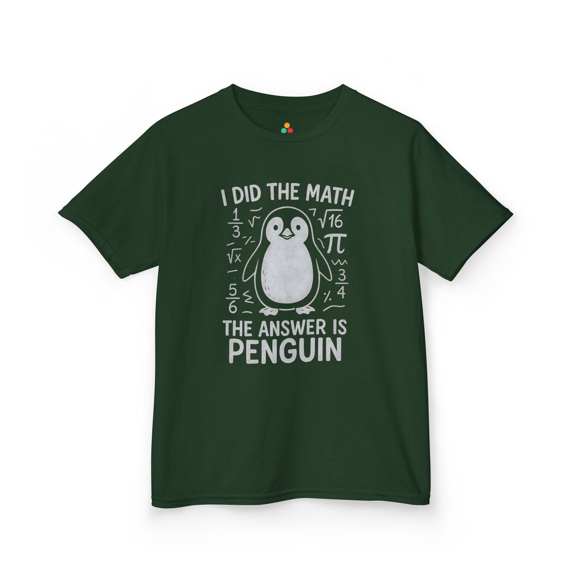 TEEZOCA chalkboard style penguin math Kids T-shirt
 I Did The Math Penguin Funny School Unisex T-shirt | TEEZOCA 