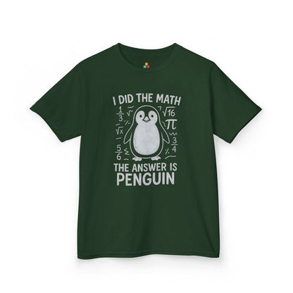 TEEZOCA chalkboard style penguin math Kids T-shirt
 I Did The Math Penguin Funny School Unisex T-shirt | TEEZOCA 