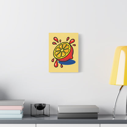 TEEZOCA citrus pop art wall art in a clean white room
