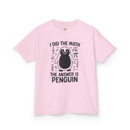 TEEZOCA classroom joke penguin Kids T-shirt I Did The Math Penguin Funny School Unisex T-shirt | TEEZOCA 