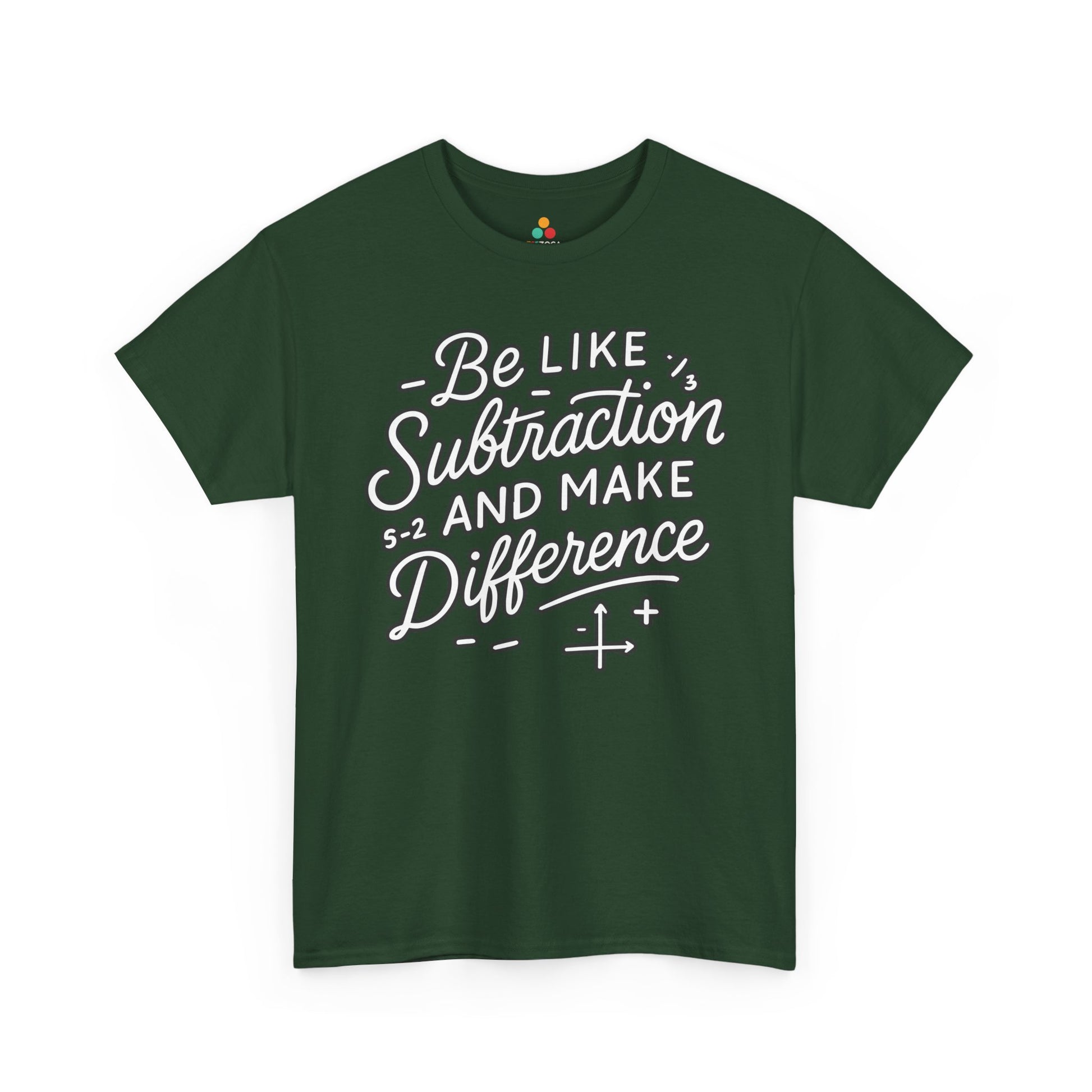 TEEZOCA classroom subtraction slogan on Unisex T-shirt for first day of school outfit Be Like Subtraction And Make A Difference Math Unisex T-shirt | TEEZOCA 