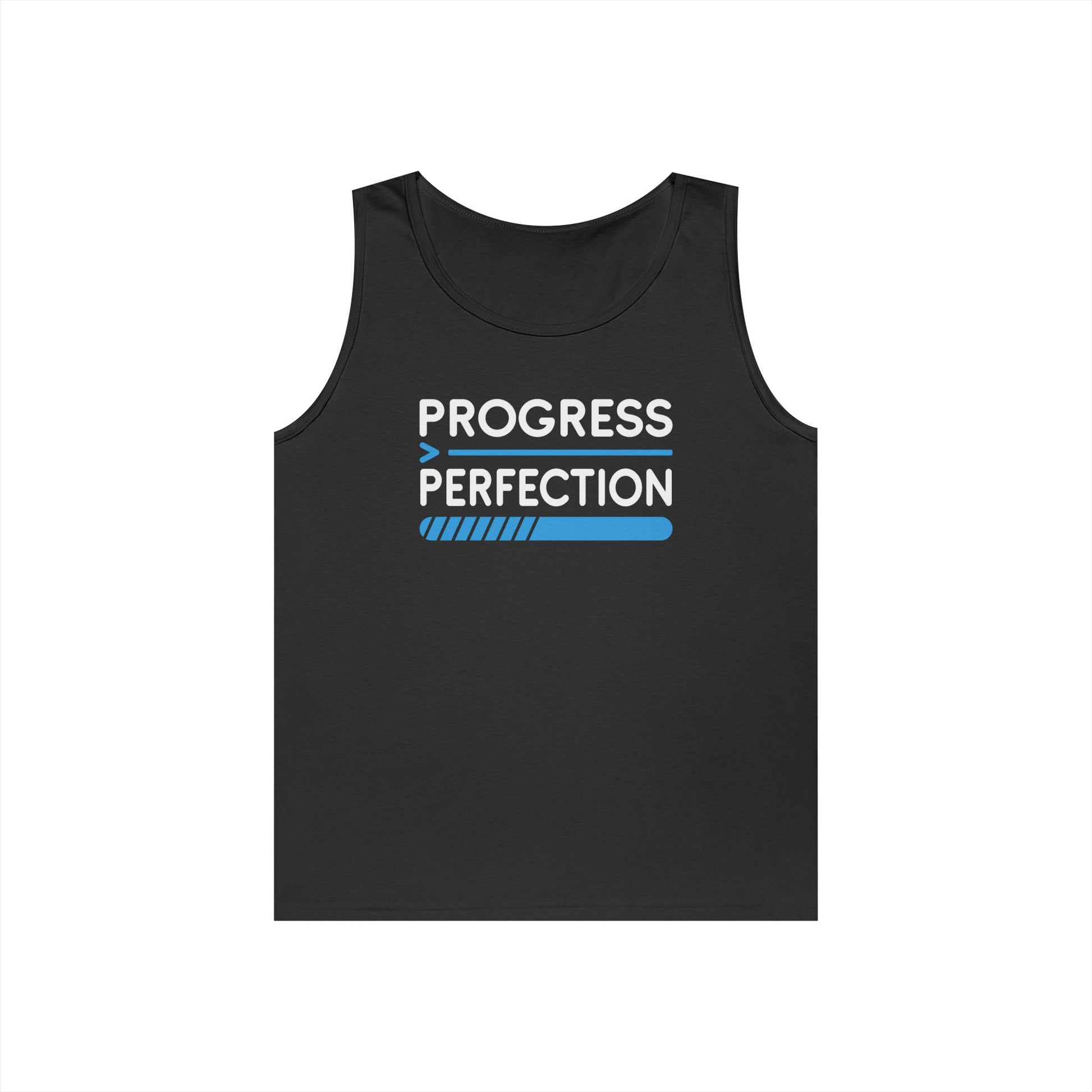 Progress Over Perfection Unisex Tank Top for Motivation and Everyday Streetwear | TEEZOCA 