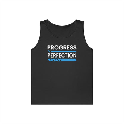 Progress Over Perfection Unisex Tank Top for Motivation and Everyday Streetwear | TEEZOCA 