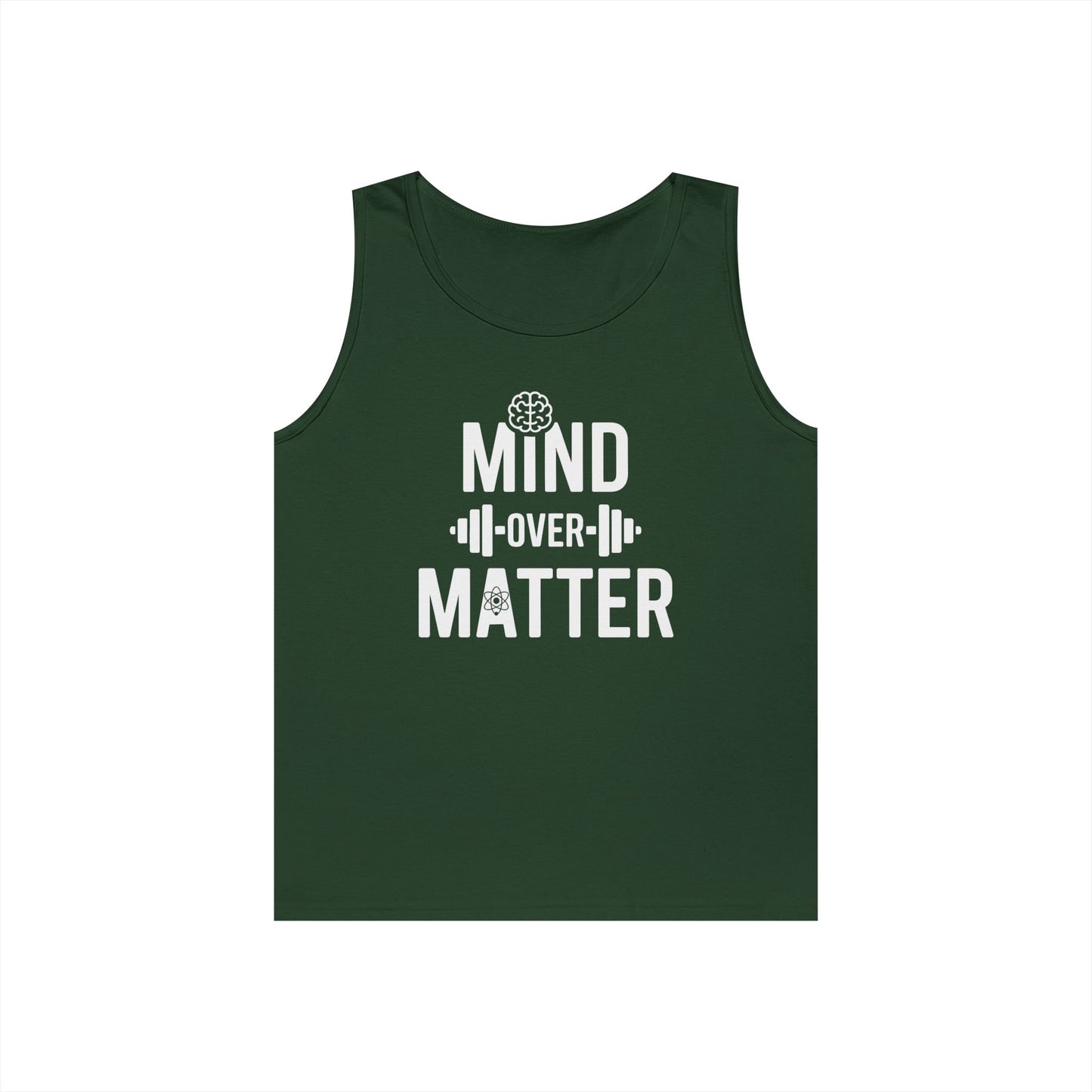 Mind Over Matter Gym Typography Unisex Tank Top for Motivated Lifters | TEEZOCA 