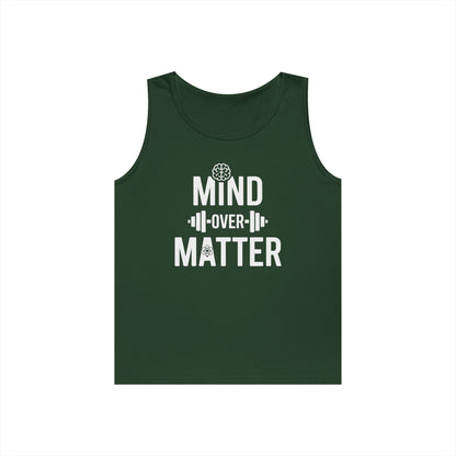 Mind Over Matter Gym Typography Unisex Tank Top for Motivated Lifters | TEEZOCA 