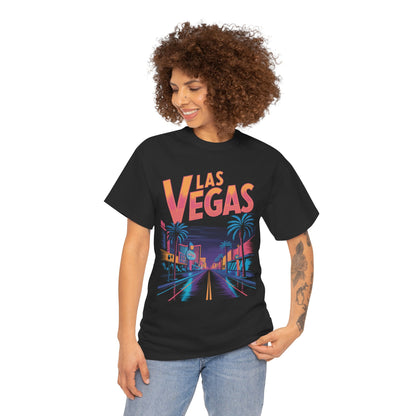 Las Vegas Neon Strip Unisex T-shirt Retro City Streetwear Art | TEEZOCA 