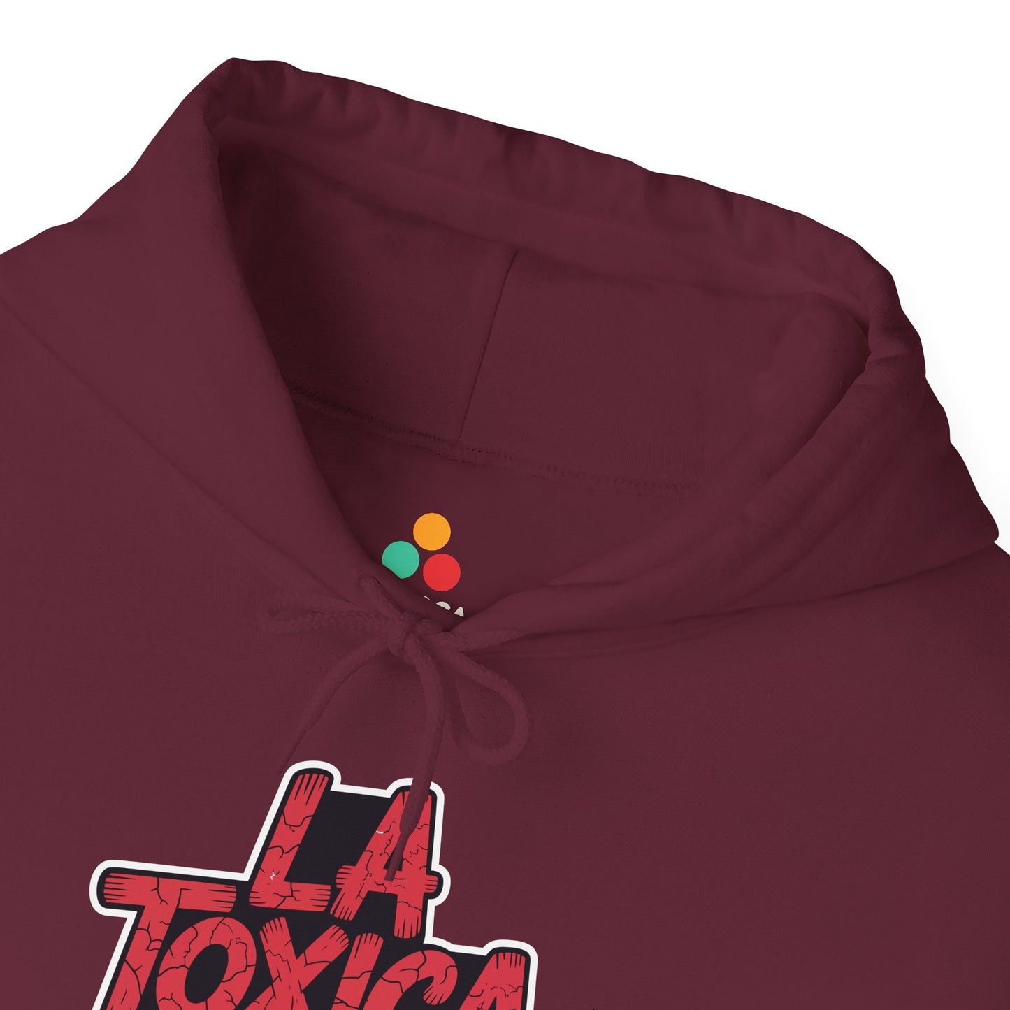 TEEZOCA confident la toxica graphic Unisex Heavy Blend Hoodie modern fashion - La Toxica Bold Lips Graphic Women Heavy Blend Hoodie | TEEZOCA 