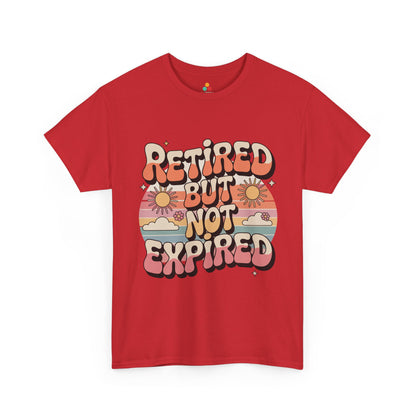 Retired But Not Expired Retro Groovy Typography Unisex T-shirt | TEEZOCA 
