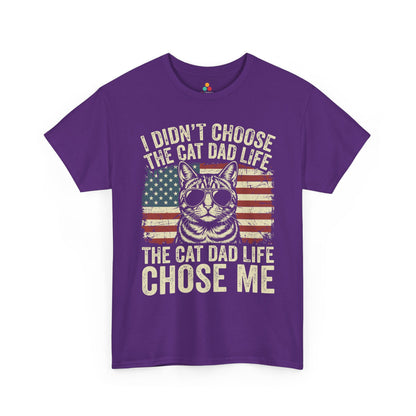 Funny Cat Dad T-shirt I Didn’t Choose Life Patriotic Unisex Tee | TEEZOCA 