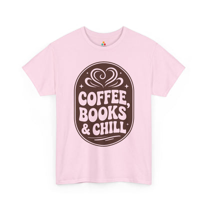 Coffee Books and Chill Unisex T-shirt Cozy Reader Vibes | TEEZOCA 