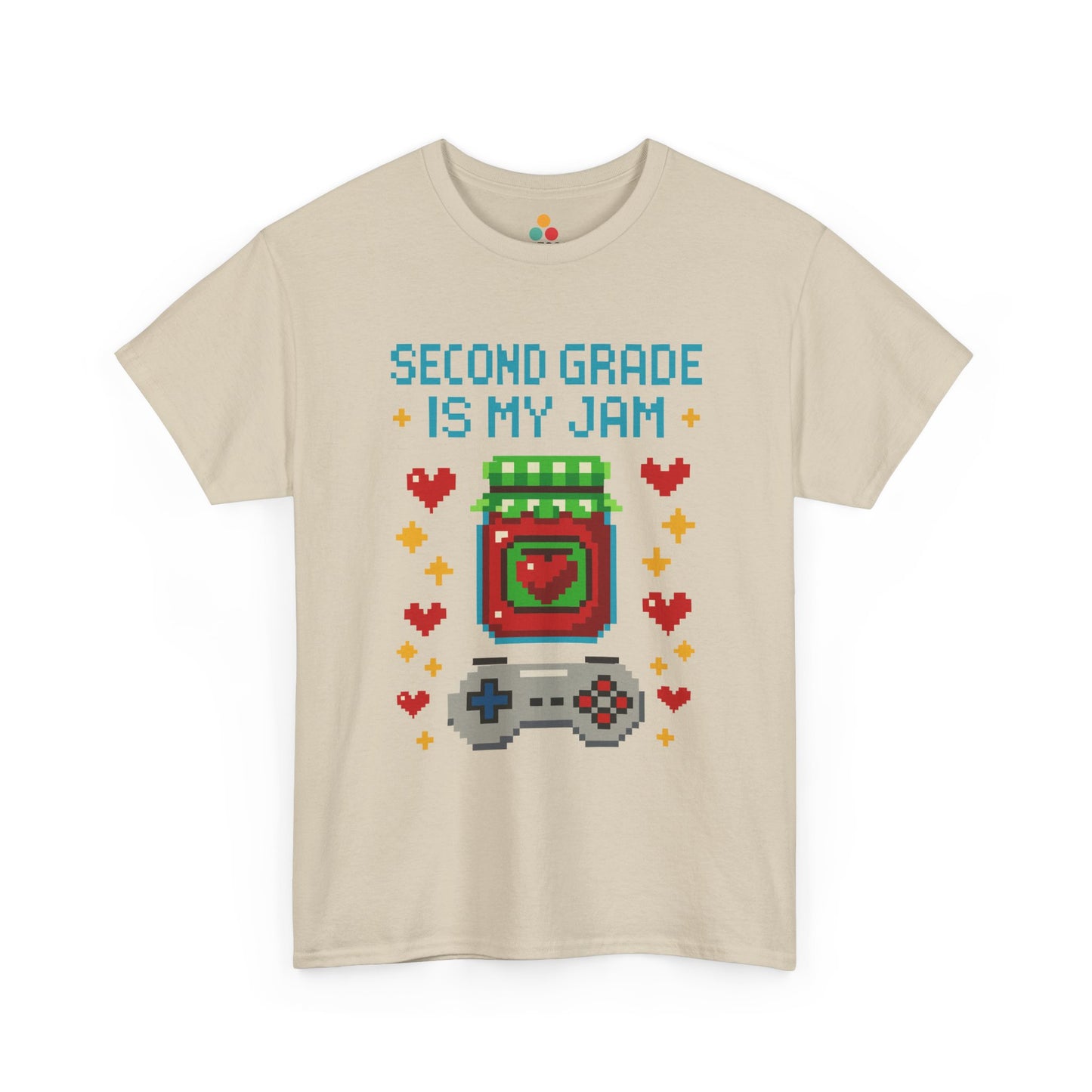 TEEZOCA cream Second Grade Is My Jam Gamer T-Shirt – Back to School Teacher Gift