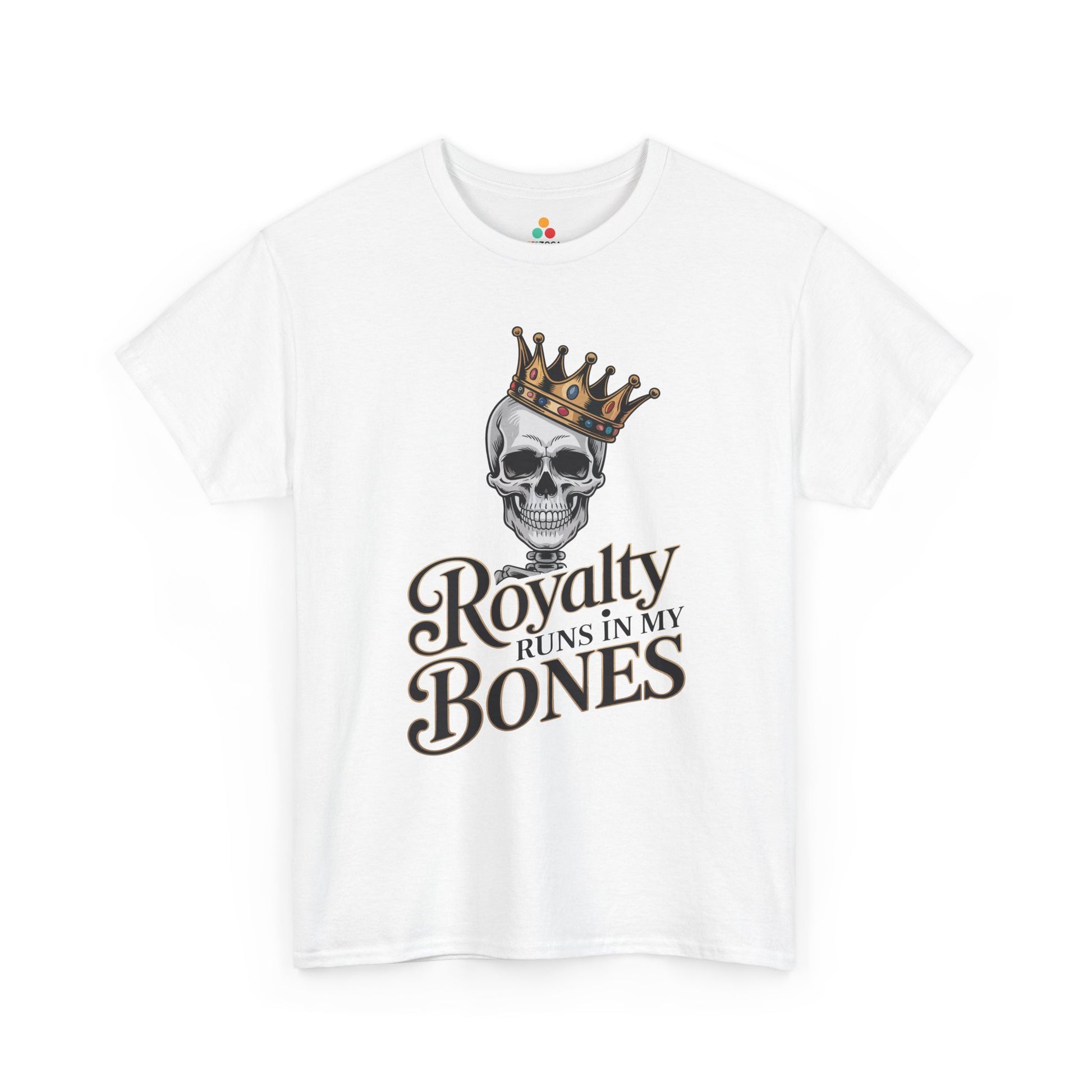Royalty Runs in My Bones Skull Crown Graphic Unisex T-shirt | TEEZOCA 