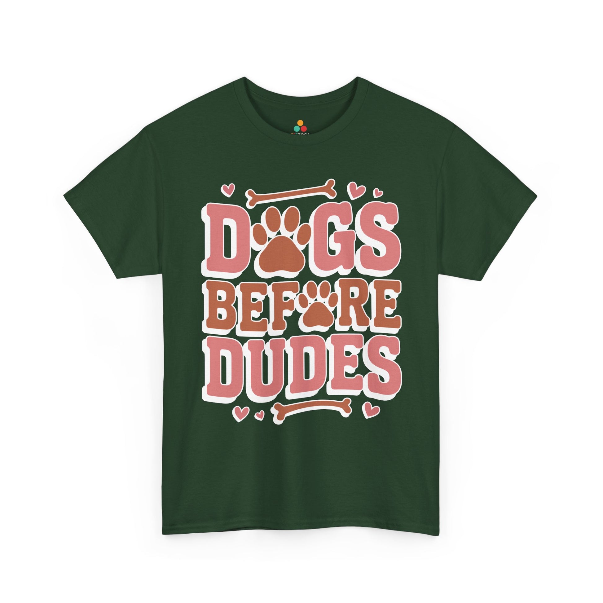Dogs Before Dudes Unisex T-shirt Cute Paw Lover Gift | TEEZOCA 