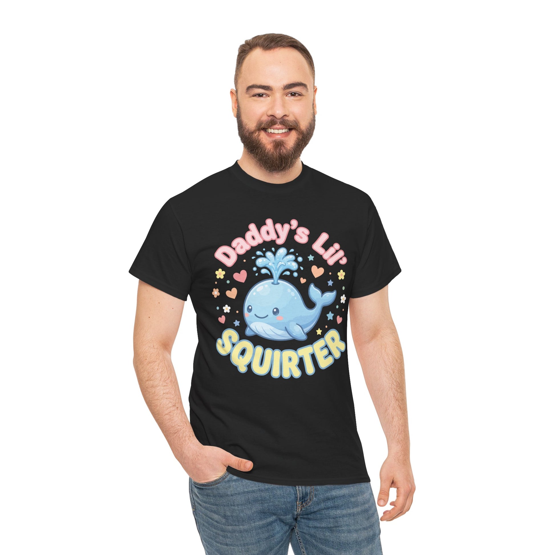 Daddy’s Lil Squirt Funny Whale Matching Family Father's Day T-shirt | TEEZOCA 