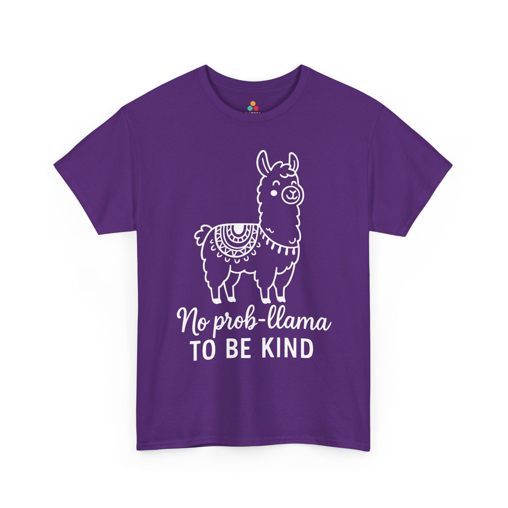 TEEZOCA cute llama kindness message Unisex T-shirt No Prob-Llama To Be Kind Unity Day Anti-Bullying Awareness Unisex T-shirt | TEEZOCA 