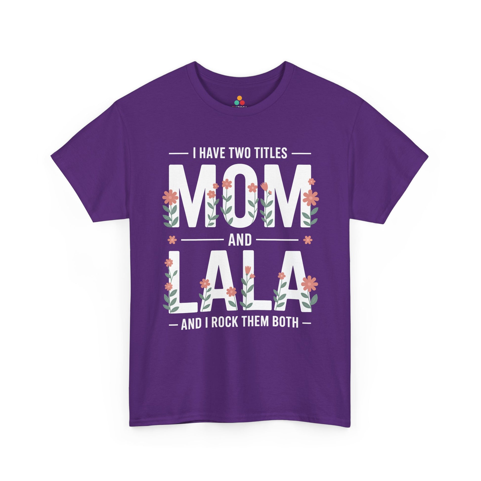 Mom Lala Women's T-shirt Funny Mom Life Mother's Day Gift Tee | TEEZOCA 
