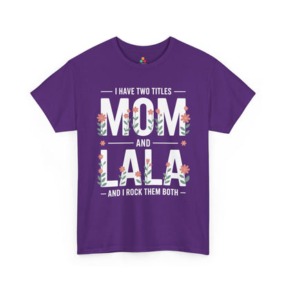 Mom Lala Women's T-shirt Funny Mom Life Mother's Day Gift Tee | TEEZOCA 