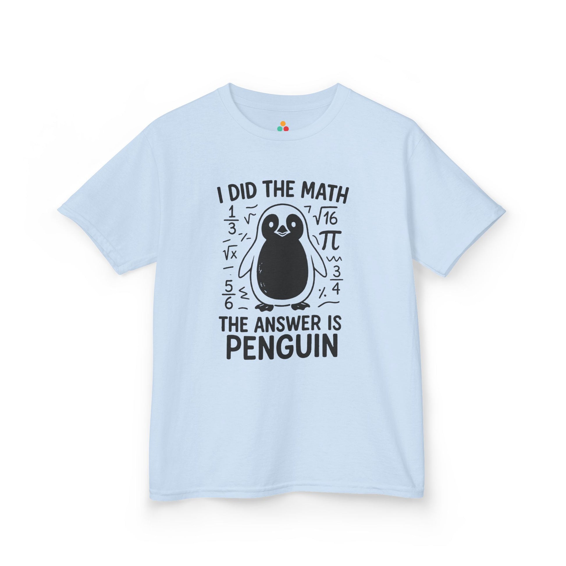 TEEZOCA cute penguin equation design Kids T-shirt
 I Did The Math Penguin Funny School Unisex T-shirt | TEEZOCA 
