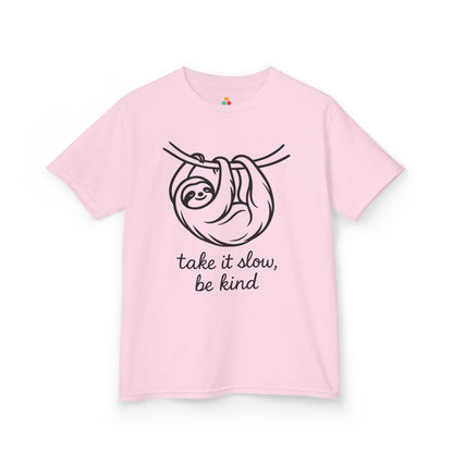 TEEZOCA cute sloth be kind orange school awareness Kids T-shirt Take It Slow Be Kind Orange Unity Day Kids T-shirt | TEEZOCA 