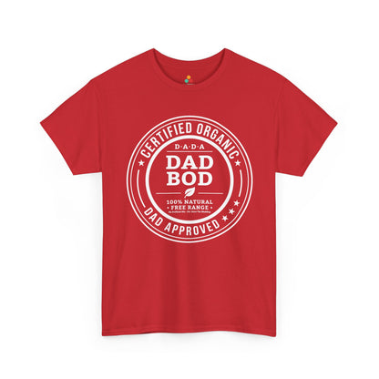 TEEZOCA dad bod apparel t-shirt with organic natural certification humor for dads.
