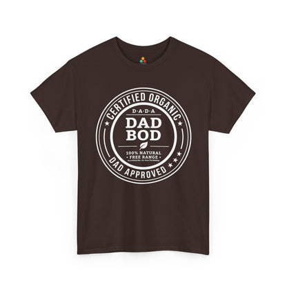 TEEZOCA dad bod shirt t-shirt featuring 100 percent natural dad bod stamp humor.
