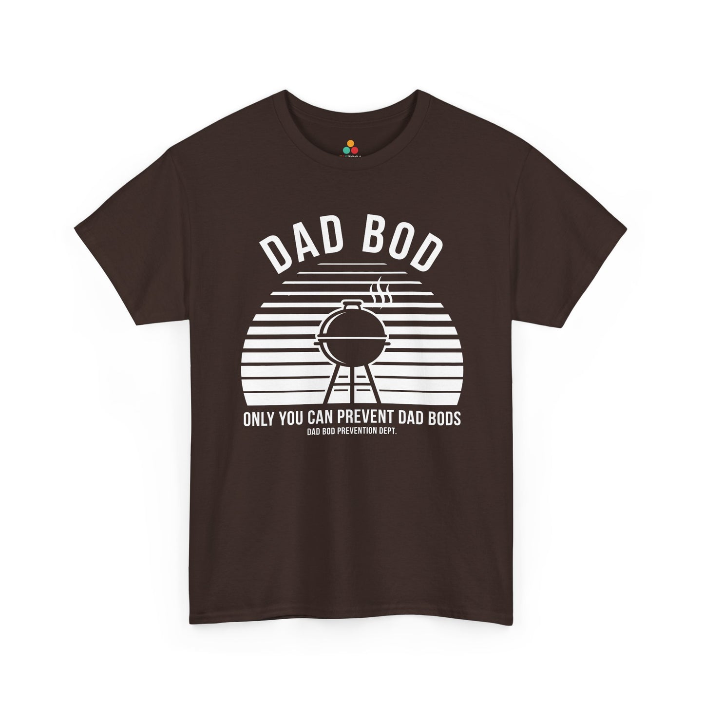 TEEZOCA dad bod shirt t-shirt featuring a grilling dad parody design with outdoor humor.
