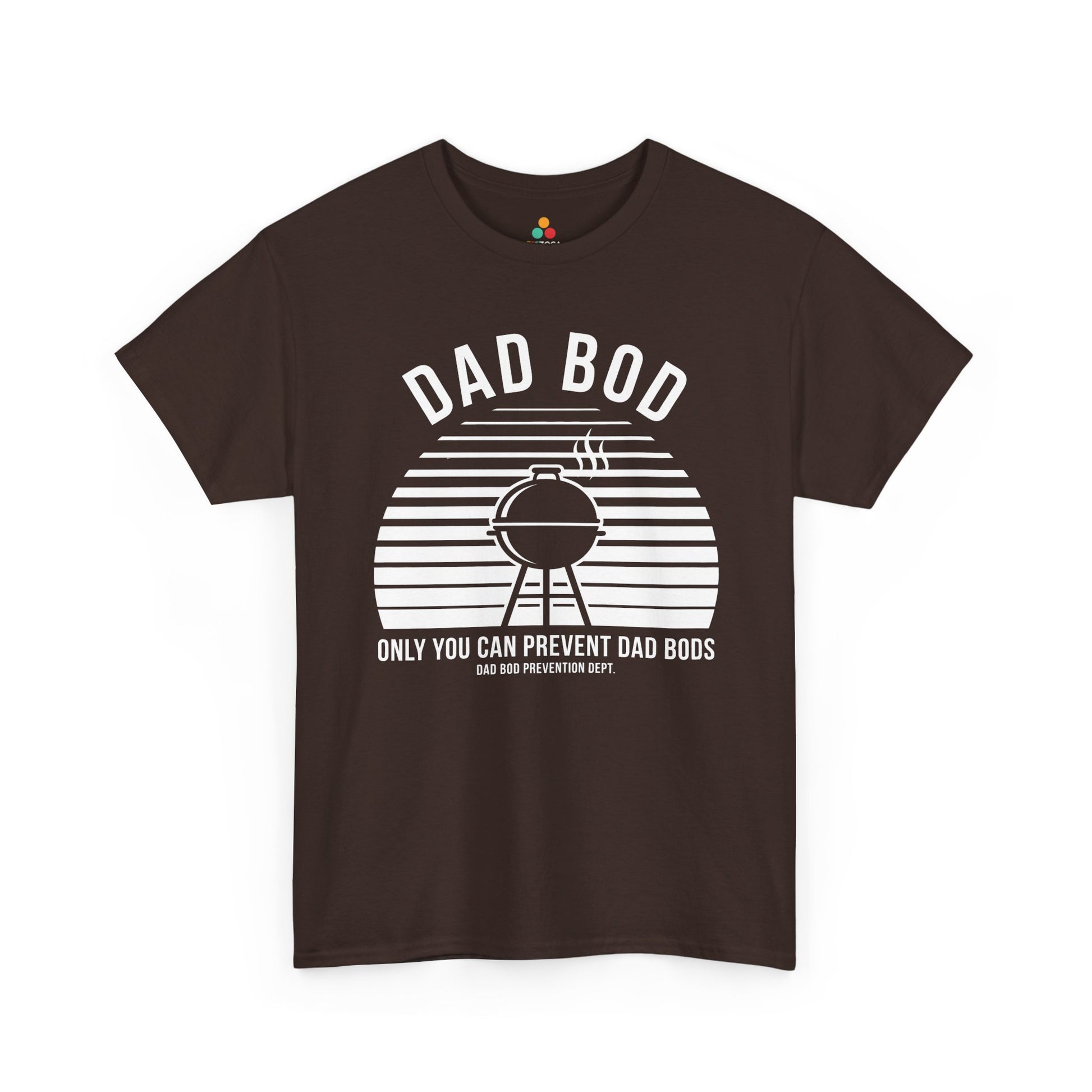 TEEZOCA dad bod shirt t-shirt featuring a grilling dad parody design with outdoor humor.
