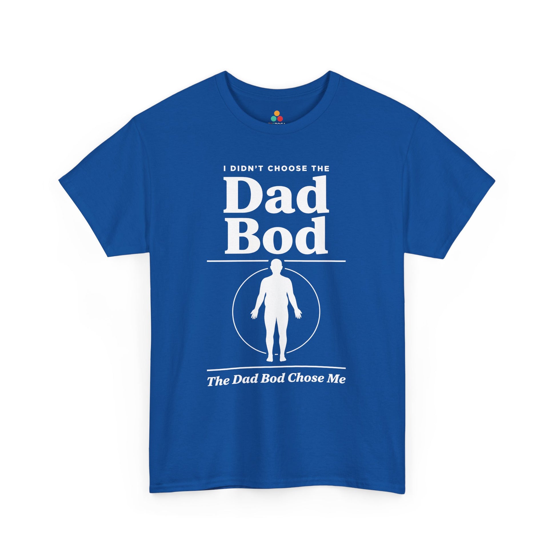 TEEZOCA dad joke shirts t-shirt with I didn't choose the dad bod style message.
