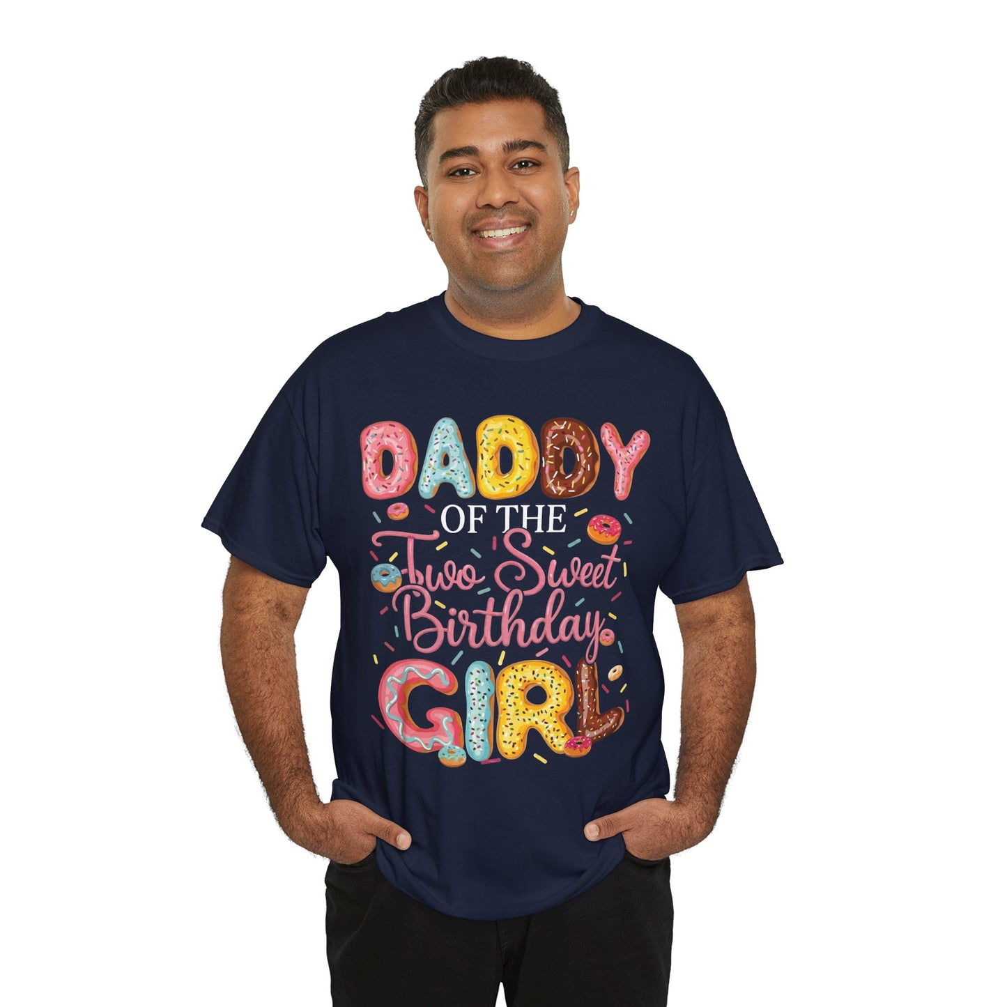 Daddy of the Two Sweet Birthday Girl Donut Unisex T-shirt | TEEZOCA 