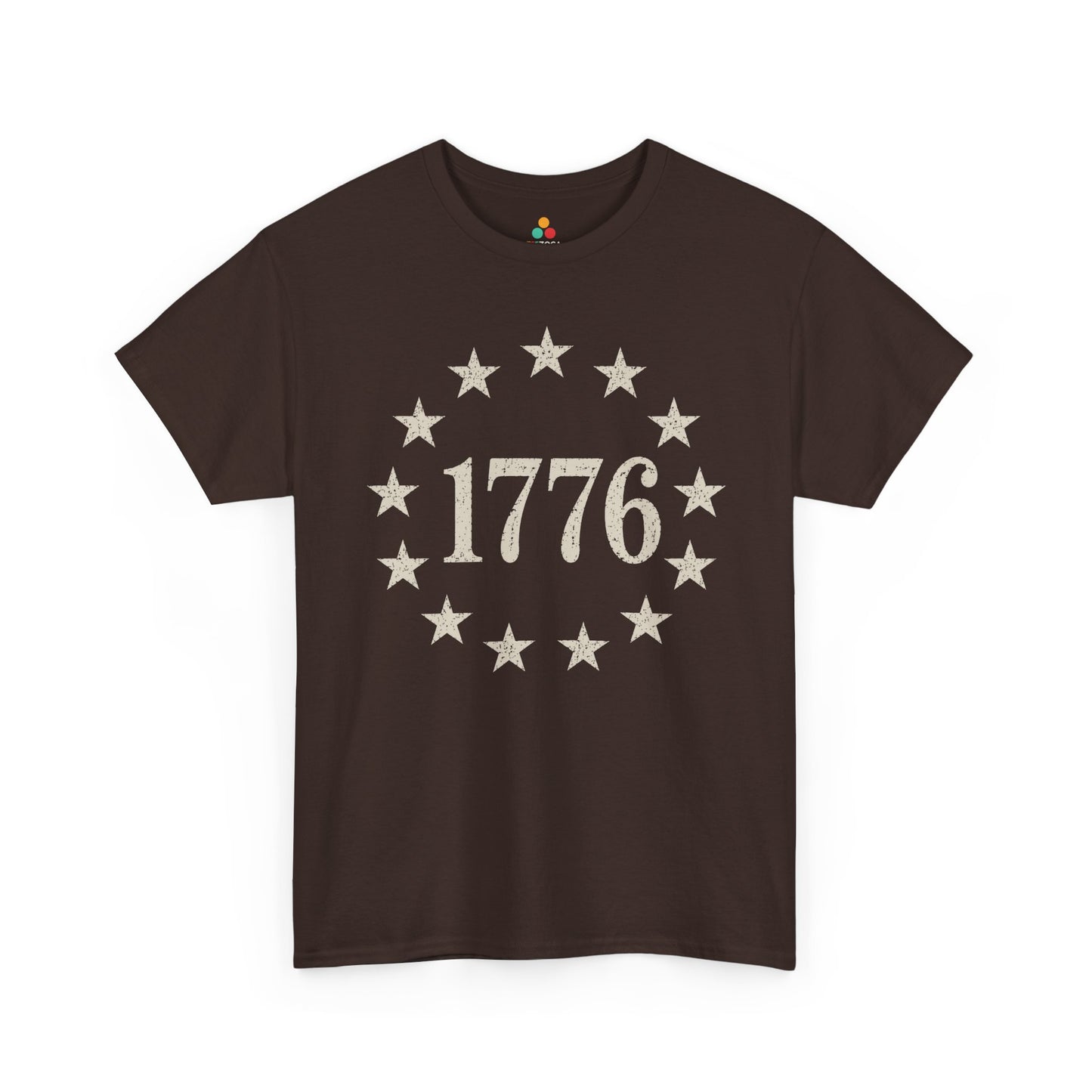 TEEZOCA declaration of independence shirt T-shirt with distressed colonial numbers and original colonies symbolism.
