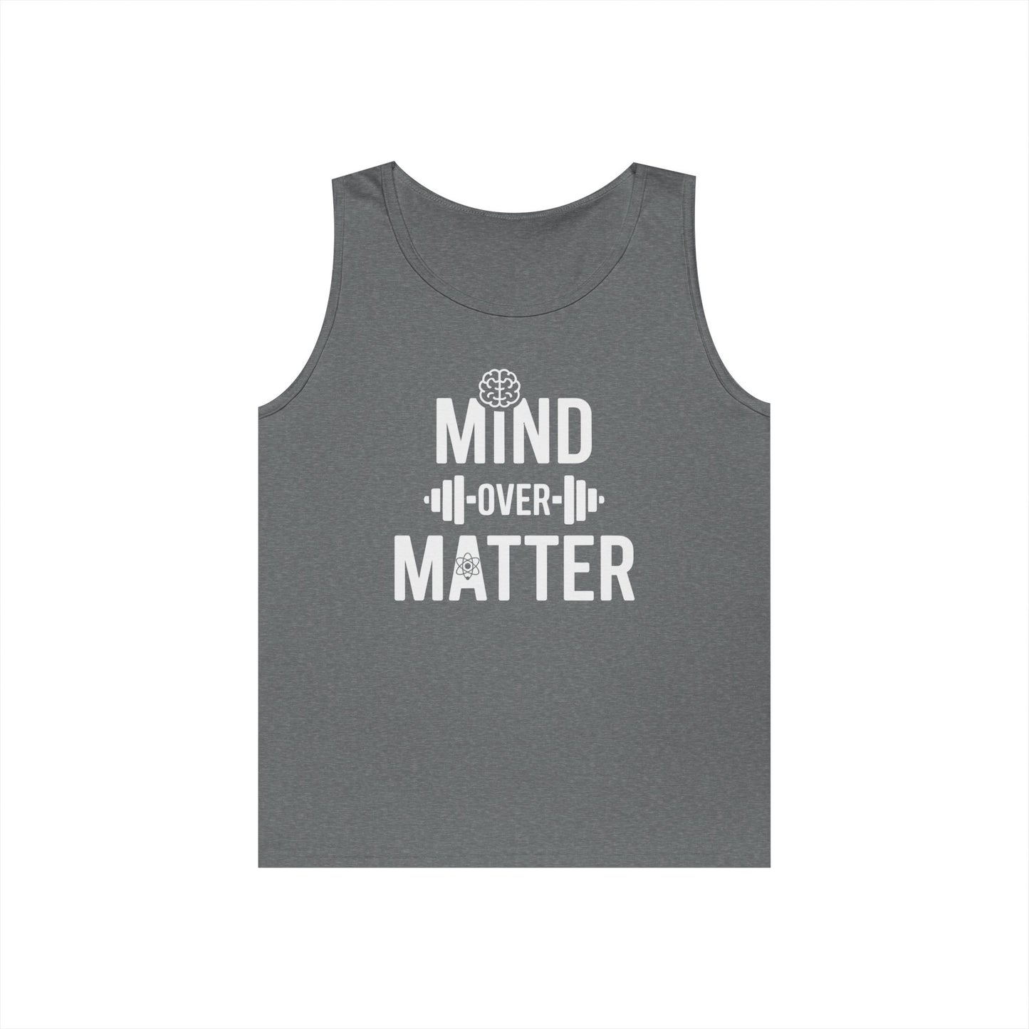 Mind Over Matter Gym Typography Unisex Tank Top for Motivated Lifters | TEEZOCA 