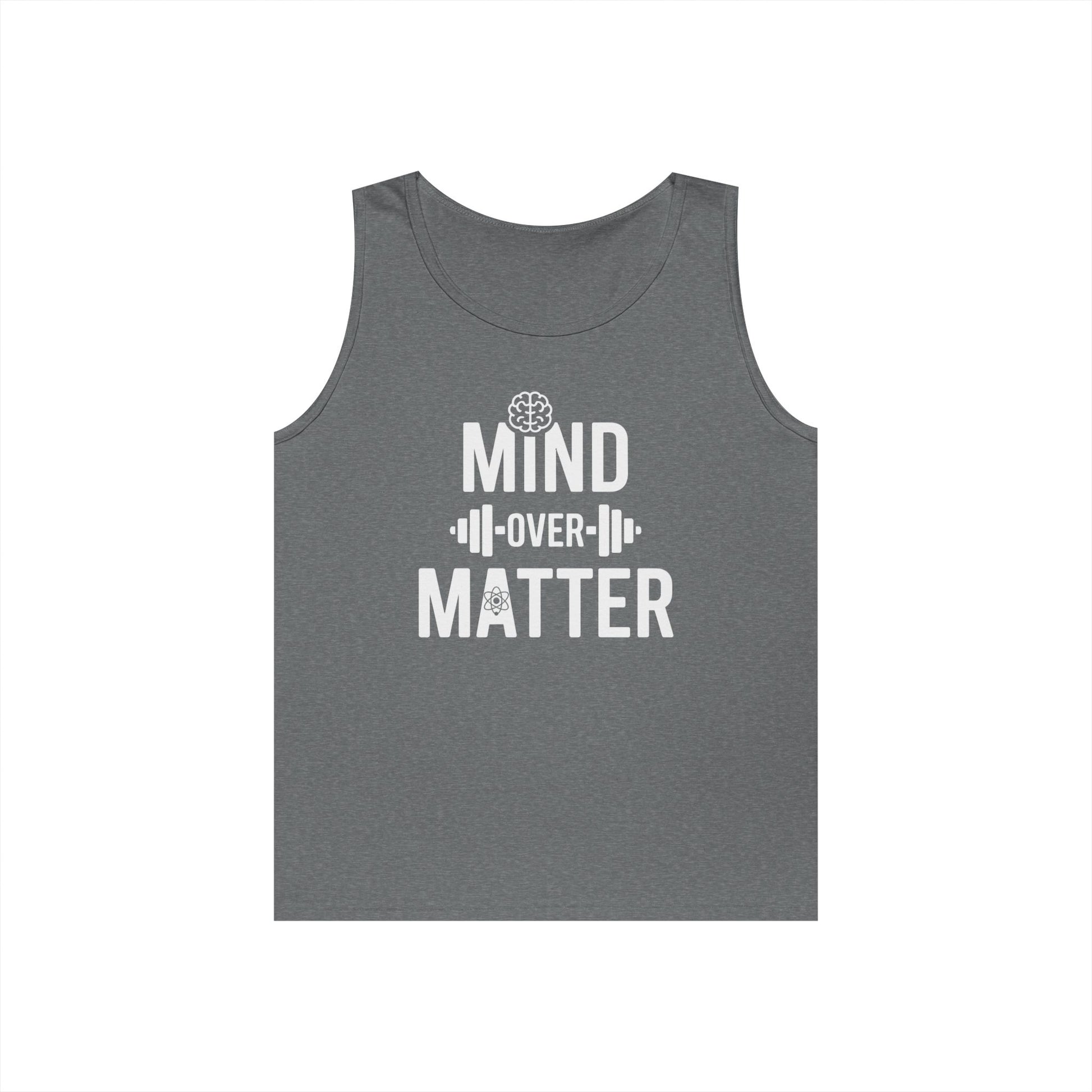 Mind Over Matter Gym Typography Unisex Tank Top for Motivated Lifters | TEEZOCA 