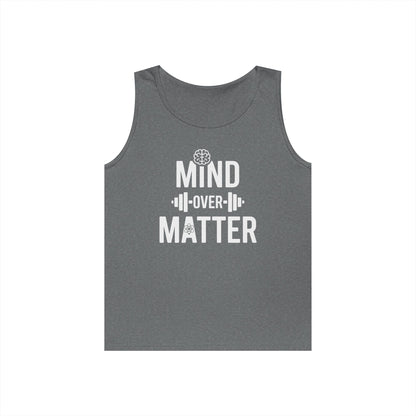 Mind Over Matter Gym Typography Unisex Tank Top for Motivated Lifters | TEEZOCA 