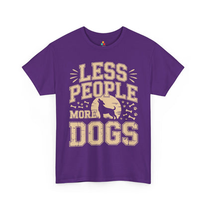 Less People More Dogs Vintage Graphic Unisex T-shirt | TEEZOCA 