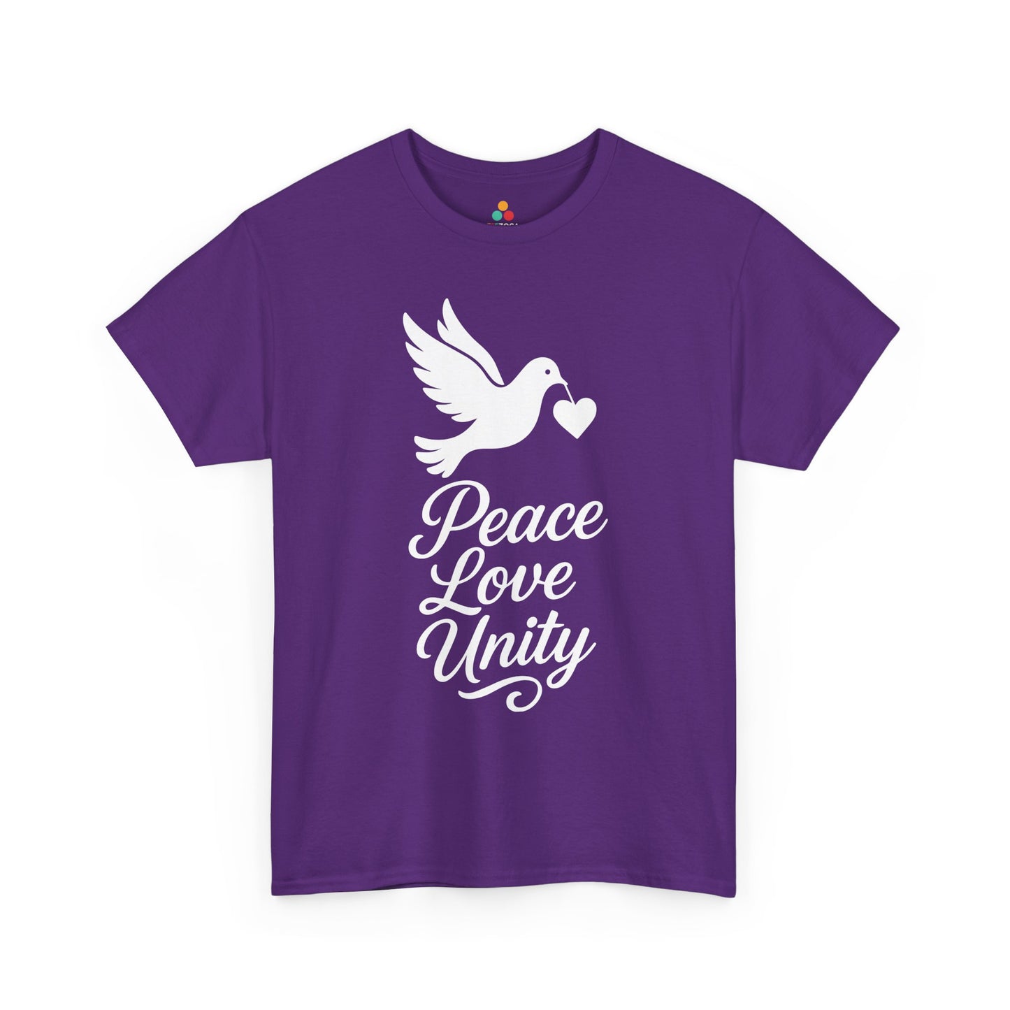 TEEZOCA dove heart peace symbol Unisex T-shirt for kindness movement Peace Love Unity Unisex T-shirt for Unity Day Kindness Awareness | TEEZOCA 